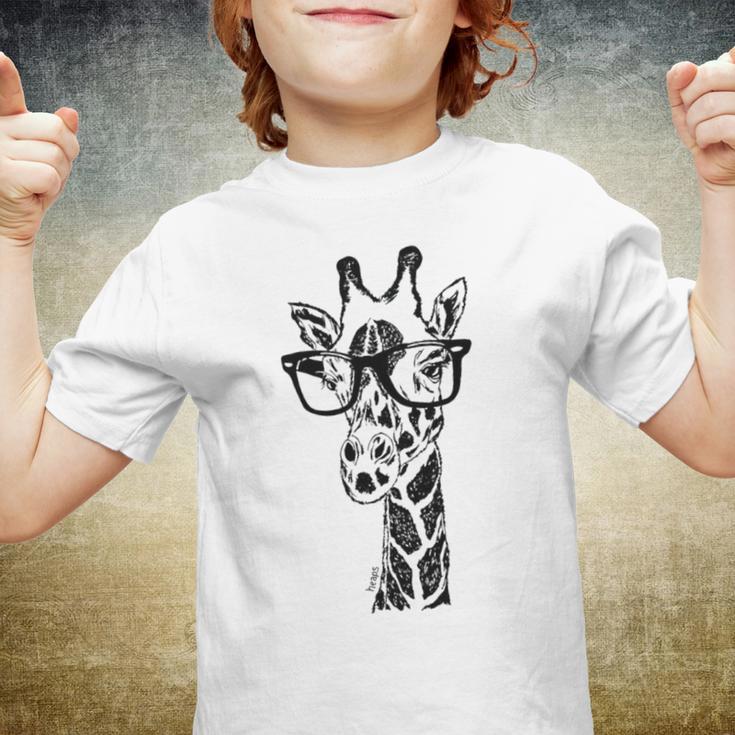 Giraffe With Glasses Youth T-shirt