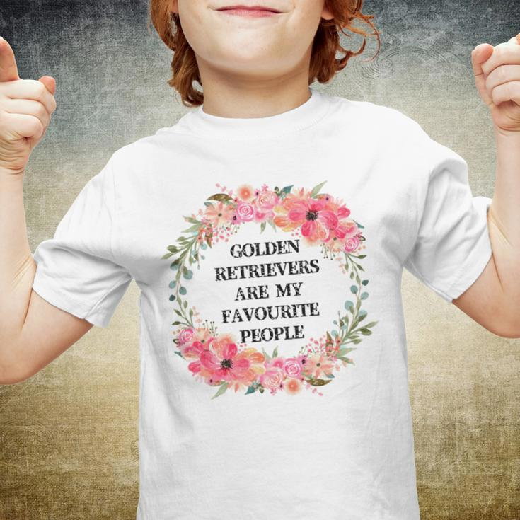 Golden Retrievers Are My Favourite People Youth T-shirt