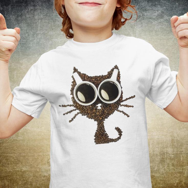 Good Days Start With Coffee And Cat Youth T-shirt