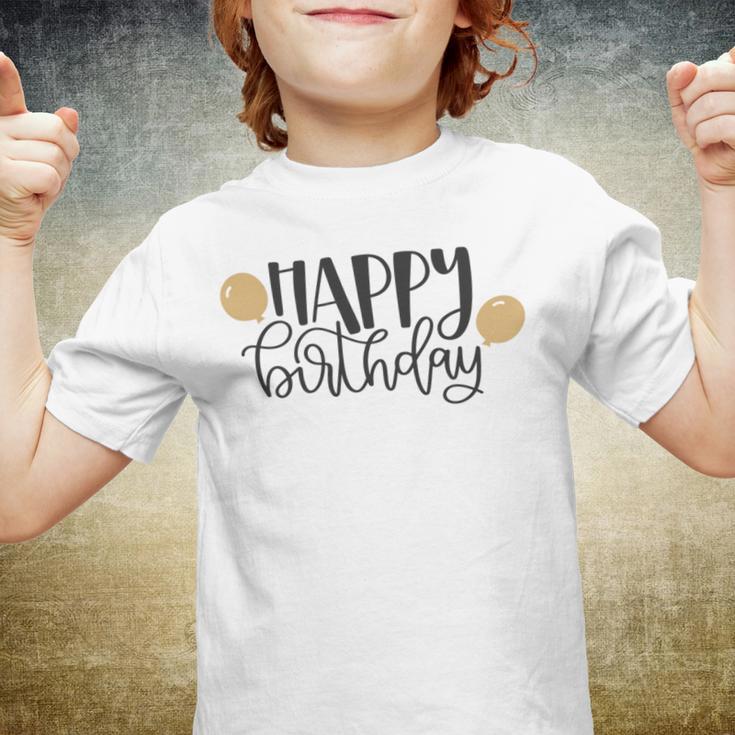 Happy Beautiful Birthday With Balloons Youth T-shirt