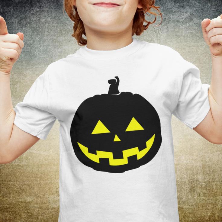 Happy Halloween Scary Black Pumpkin Pattern Youth T-shirt