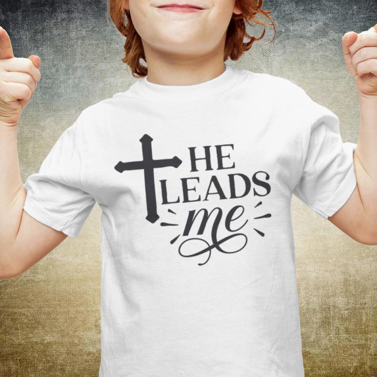 He Leads Me V2 Youth T-shirt