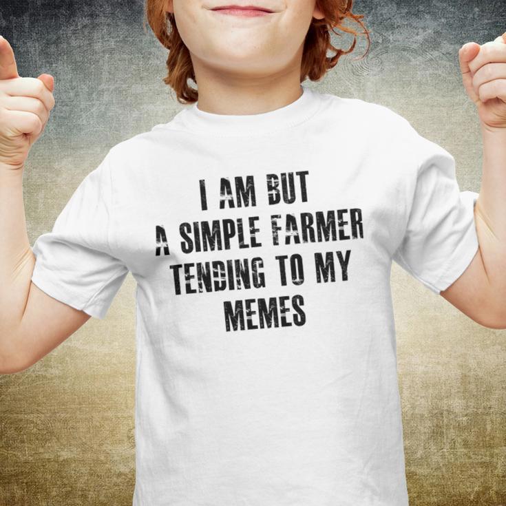 I Am But A Simple Farmer Tending To My Memes V2 Youth T-shirt