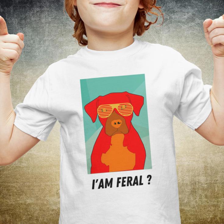 I Am Feral Coll Red Dog Youth T-shirt