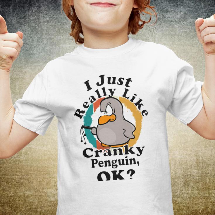 I Really Like Cranky Penguin Ok Youth T-shirt