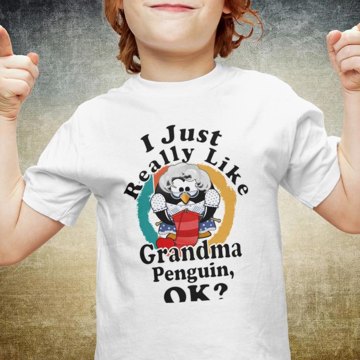 I Really Like Grandma Penguin Ok Youth T-shirt