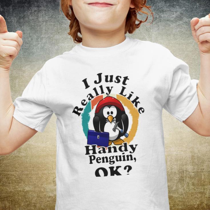 I Really Like Handy Penguin Ok Youth T-shirt