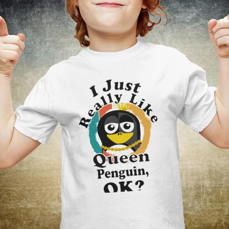 I Really Like Queen Penguin Ok Youth T-shirt