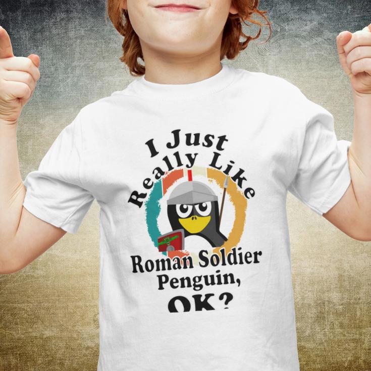 I Really Like Roman Soldier Penguin Ok Youth T-shirt