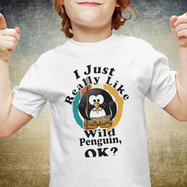 I Really Like Wild Penguin Ok Youth T-shirt