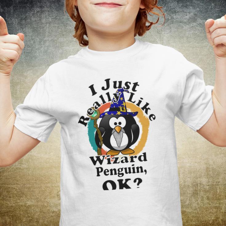 I Really Like Wizard Penguin Ok Youth T-shirt