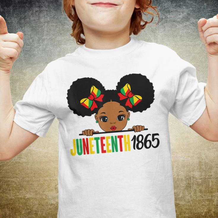 Junenth Celebrating 1865 Cute Black Girls Kids Youth T-shirt