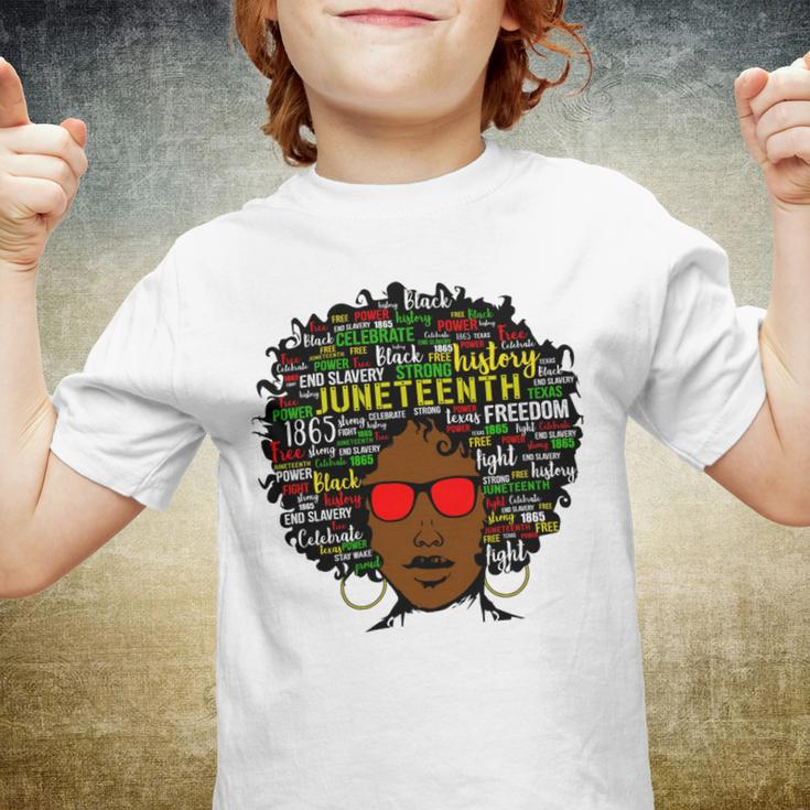 Juneteenth Black Woman Tshirt Youth T-shirt
