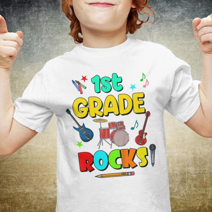 Kids 1St Grade Rocks Back To School Boys Girls 1St Day Of School Youth T-shirt