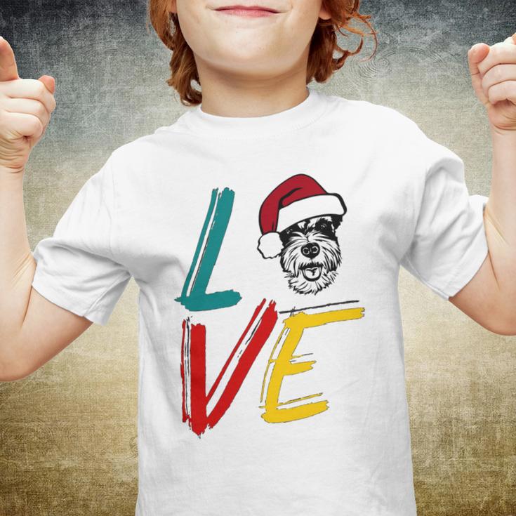 Love My Xmas Miniature Schnauzer Youth T-shirt