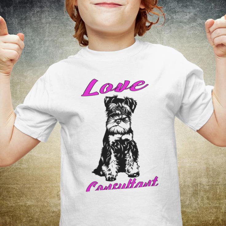 Miniature Schnauzer At Home Love Consultant Multi Tasking Dog Youth T-shirt