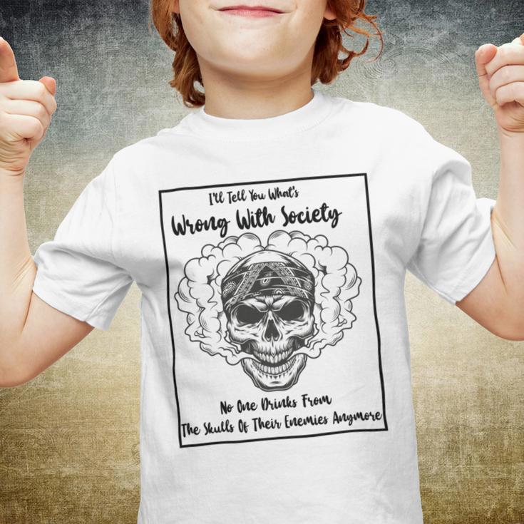 Official Wrong Society Drink From The Skull Of Your Enemies Youth T-shirt