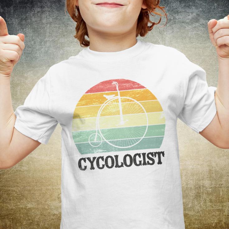 Penny Farthing Cycologist Funny Vintage Biking Cyclogist Cyclist Cycling Road Bike Mtb Youth T-shirt