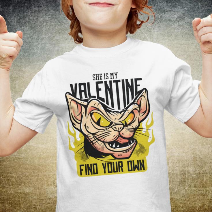 She Is My Valentine Cat Youth T-shirt