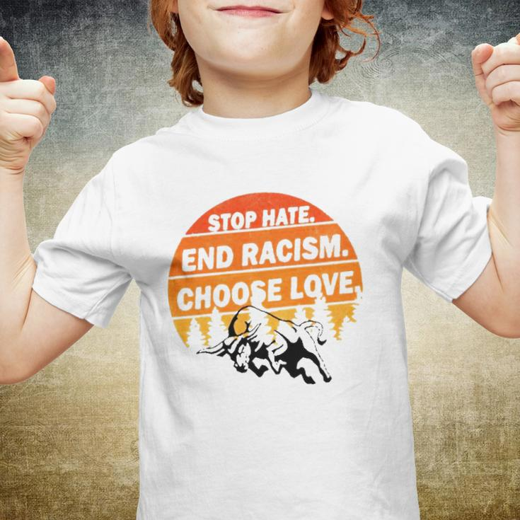 Stop Hate End Racism Choose Love Buffalo Version Youth T-shirt