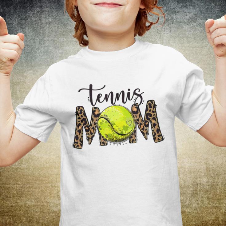 Tennis Mom Leopard Tennis Mom Mothers Day Youth T-shirt