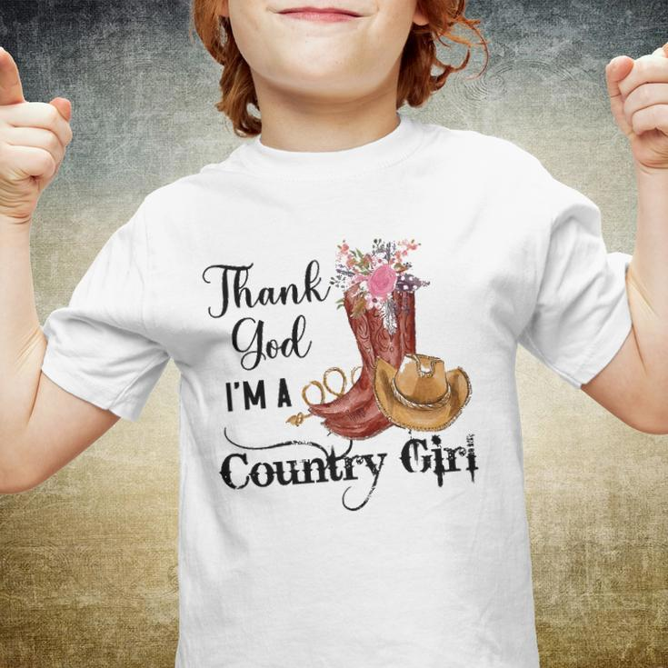 Thank God Im A Country Girl Youth T-shirt