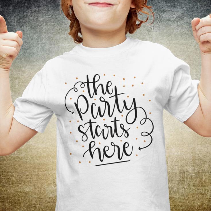 The Party Starts Here Youth T-shirt