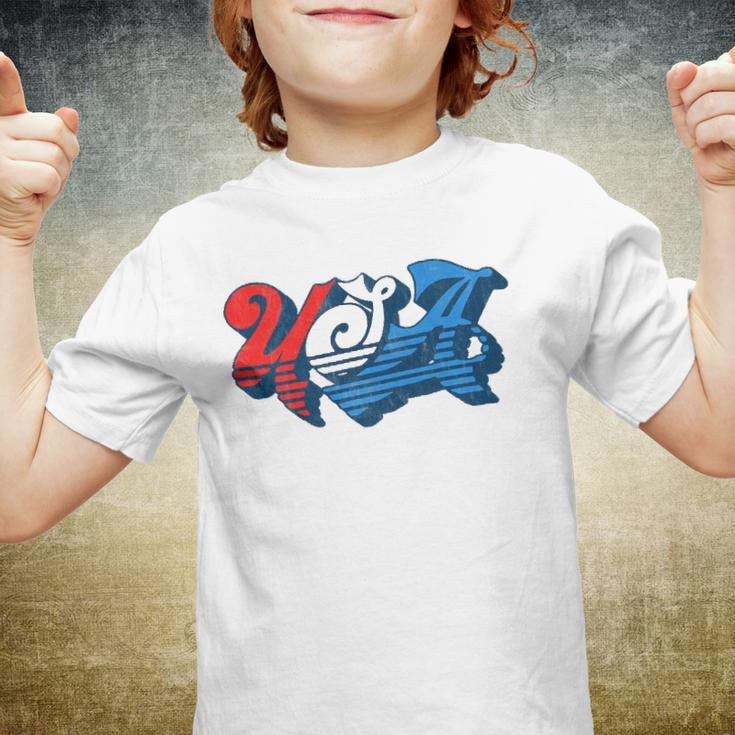 Vintage Usa Independence Day 4Th Of July Summer Typography Youth T-shirt