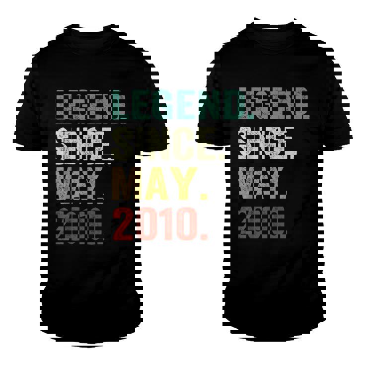 12 Years Old Legend Since May 2010 12Th Birthday Gifts  Youth T-shirt