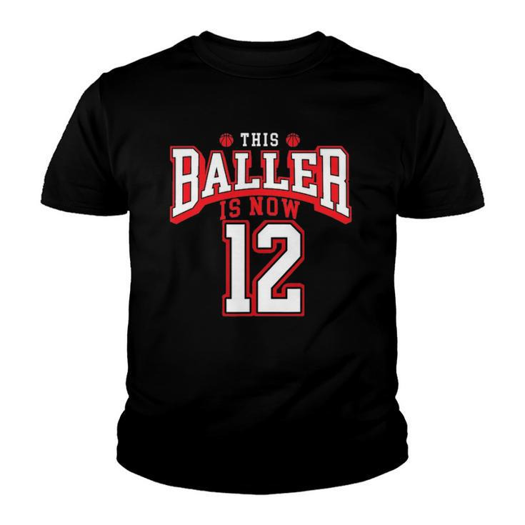 12Th Birthday Basketball Lover 12 Years Old Bday Youth T-shirt