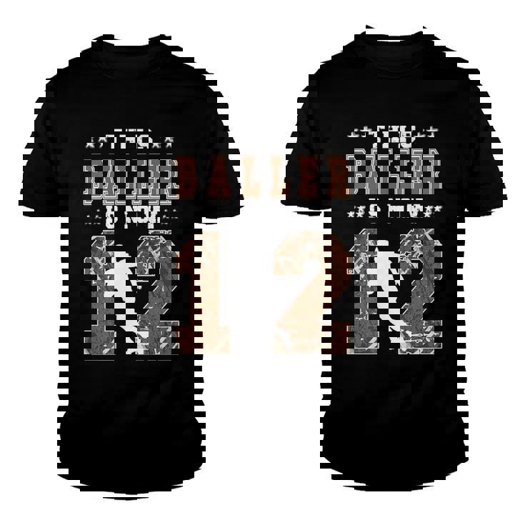12Th Birthday Football Boy Twelve Year Old Football Player   Youth T-shirt