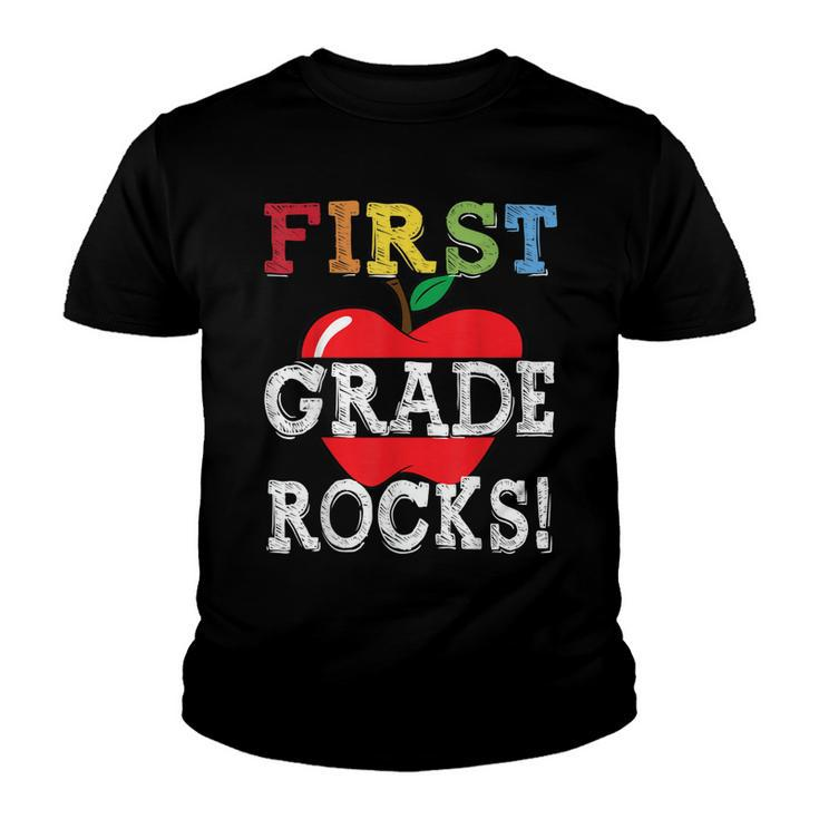 1St Grade Rocks Back To School Student Kid Teacher Squad  Youth T-shirt