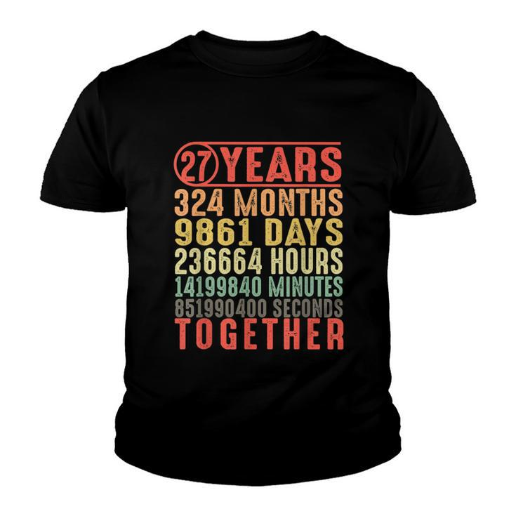 27 Year Wedding Anniversary Gifts For Her Him Couple  V2 Youth T-shirt