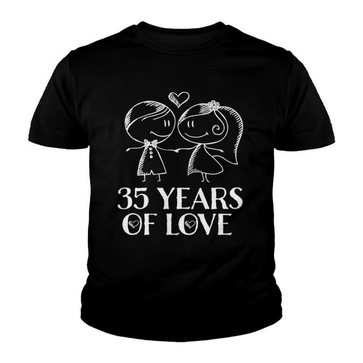 35Th Anniversary Couples 35 Year Wedding Anniversary Youth T-shirt