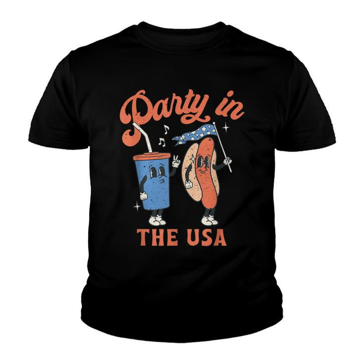 4Th Of July  For Hotdog Lover Party In The Usa  Youth T-shirt