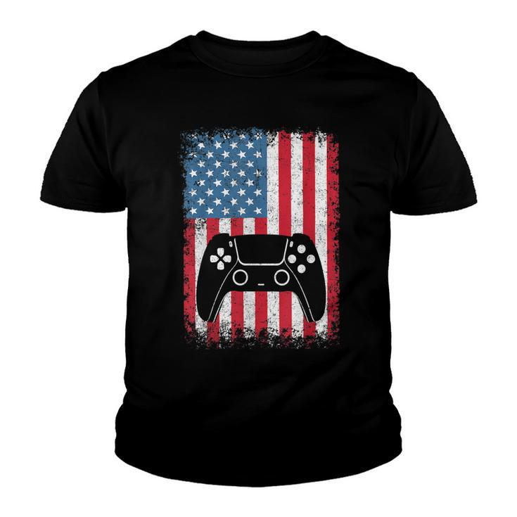 4Th Of July  Video Game Gamer Kids Boys Men Usa Youth T-shirt