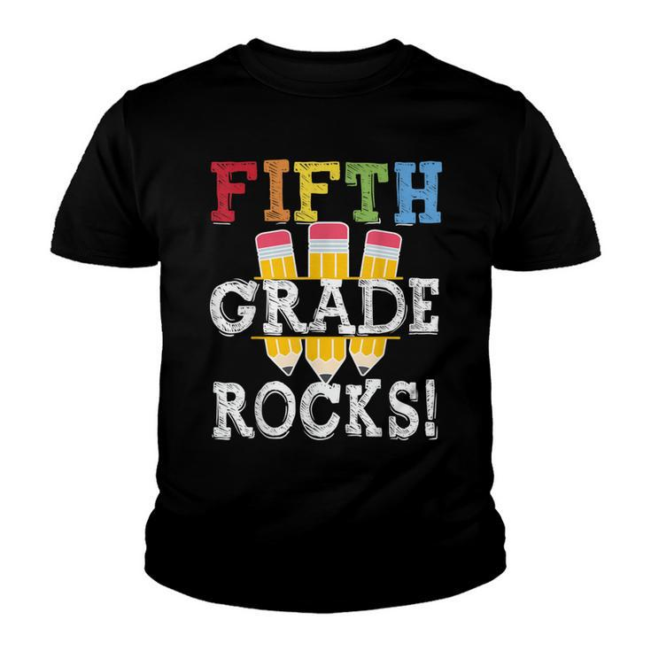 5Th Grade Rocks Back To School Student Kid Teacher Team  Youth T-shirt
