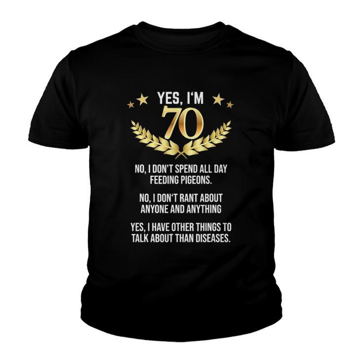 70Th Birthday Funny Saying Birthday 70 Years Youth T-shirt