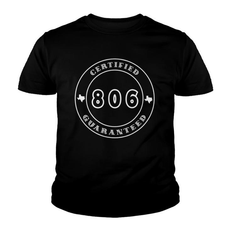 806 Area Code Fun Amarillo Lubbock West Texas Youth T-shirt