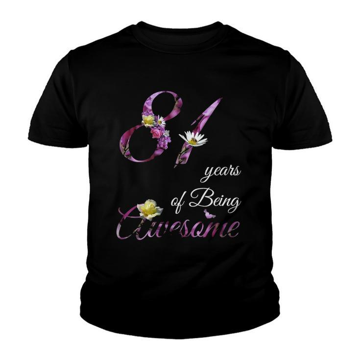 81 Years Old  Awesome Floral 1941 81St Birthday Gift Youth T-shirt