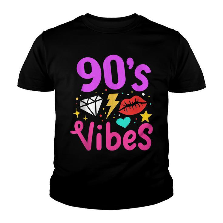 90S Vibes 90S Music Party Birthday Lover Retro Vintage  Youth T-shirt