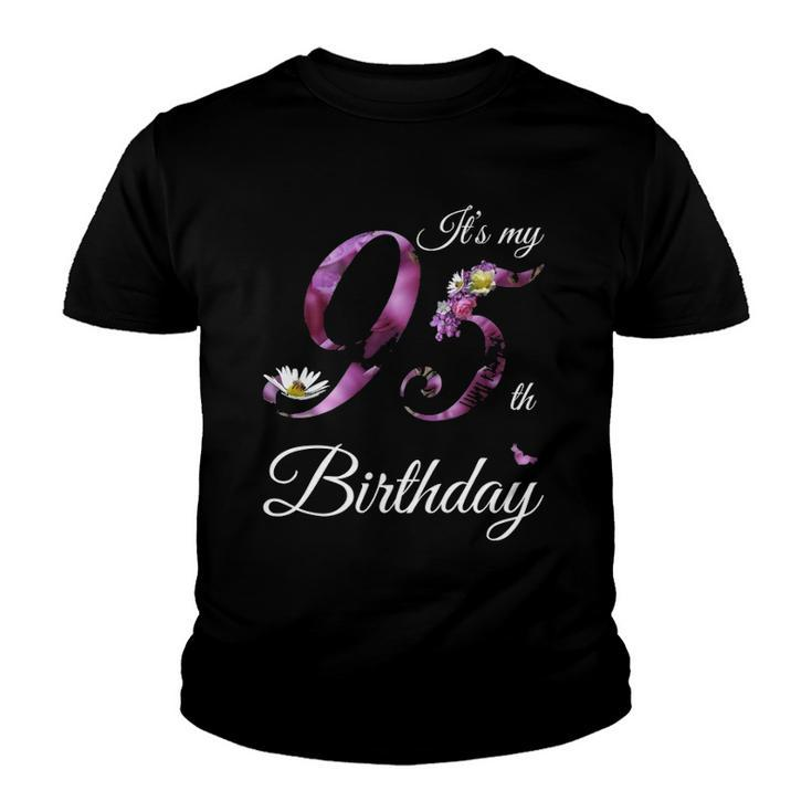 95 Years Old  Floral 1927 Its My 95Th Birthday Gift Youth T-shirt