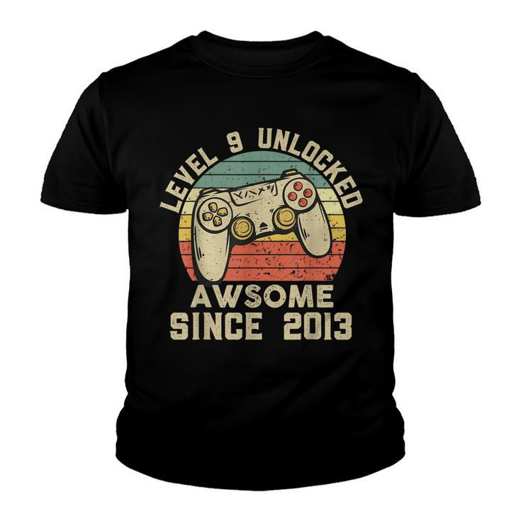 9Th Birthday Gift Boy 9 Years Being Awesome  Youth T-shirt