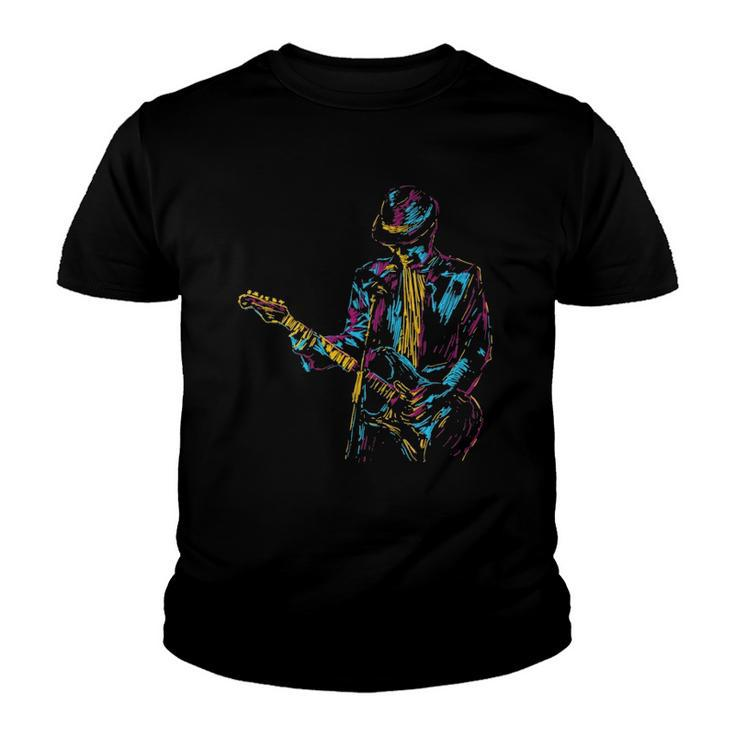 Abstract Art Musician Music Band Bass Player  Youth T-shirt