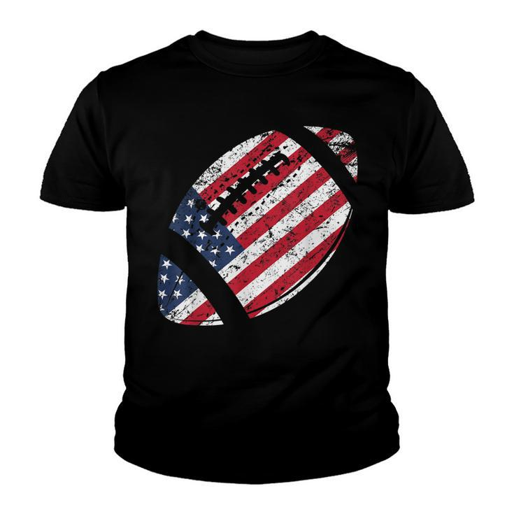 American Football 4Th July American Flag Patriotic Gift  Youth T-shirt