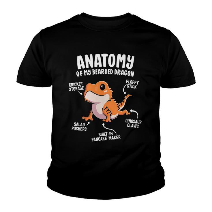 Anatomy Of A Bearded Dragon  Gift For Reptile Lover  Youth T-shirt