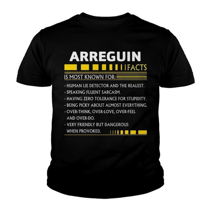 Arreguin Name Gift   Arreguin Facts Youth T-shirt