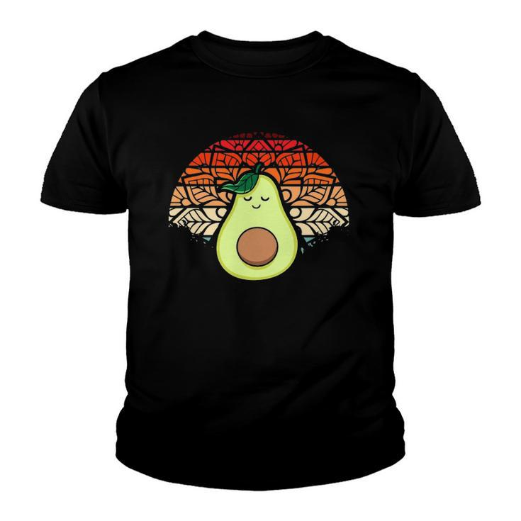 Avocado Yoga Pose Meditation Vegan Gift Meditation Youth T-shirt