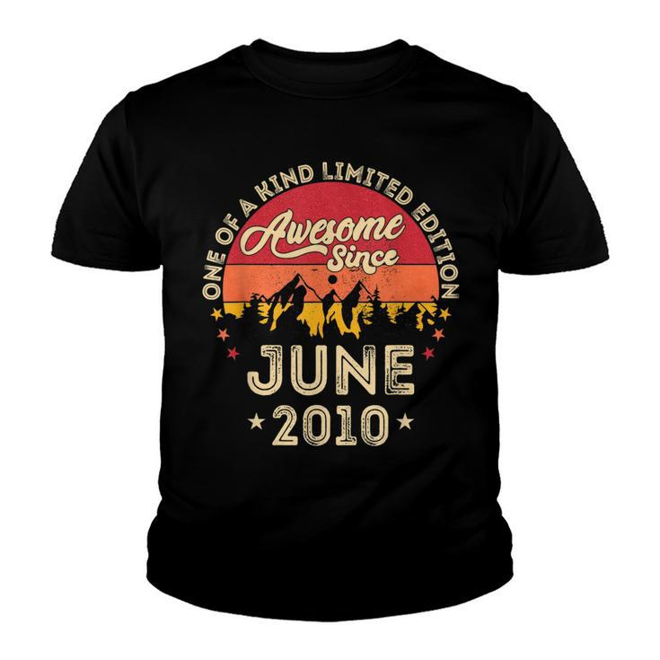 Awesome Since June 2010 Vintage 12Th Birthday  V2 Youth T-shirt