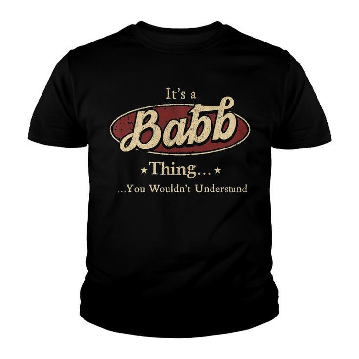 Babb Shirt Personalized Name GiftsShirt Name Print T Shirts Shirts With Names Babb Youth T-shirt